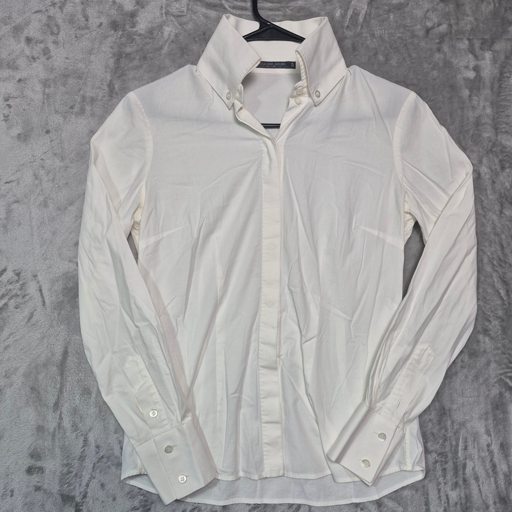 Alexander McQueen White Cotton Button Down Shirt High Collar Made in Italy 40